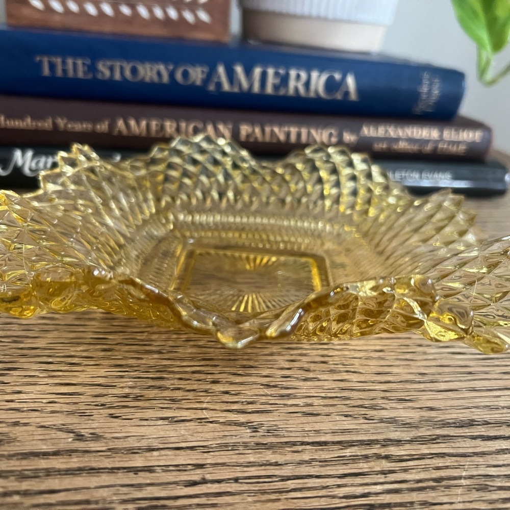 Indiana Glass Amber Decorative Dish